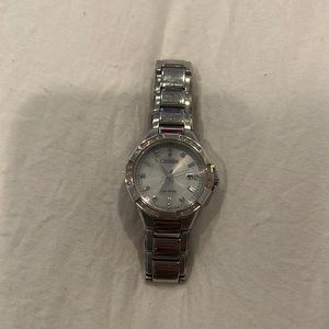 Womens Citizen watch with rhinestone bezel and face